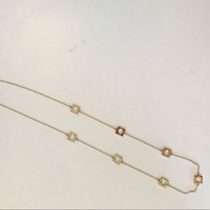 Kate Spade drop spade punch out necklace